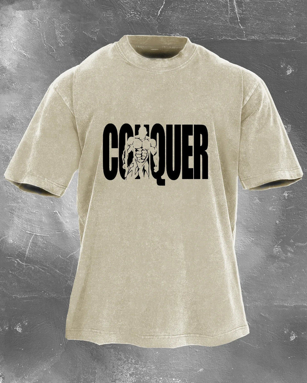 CONQUER MEN'S WASHED T - SHIRT - Ironfit