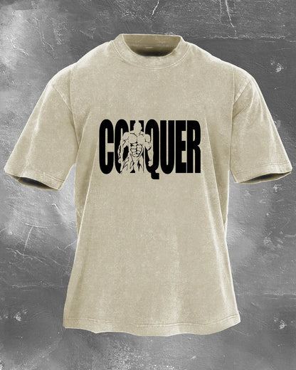 CONQUER MEN'S WASHED T - SHIRT - Ironfit
