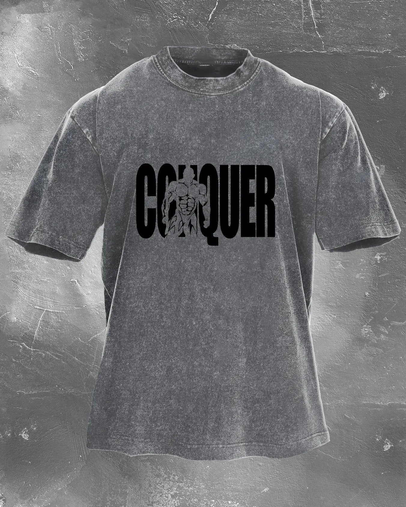 CONQUER MEN'S WASHED T - SHIRT - Ironfit