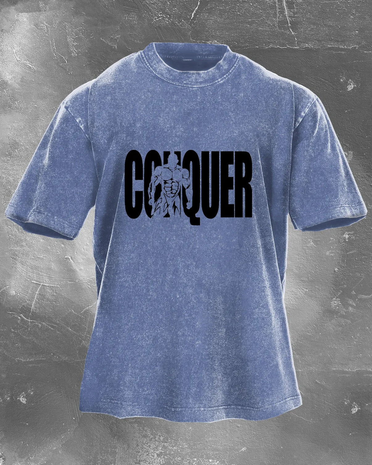 CONQUER MEN'S WASHED T - SHIRT - Ironfit