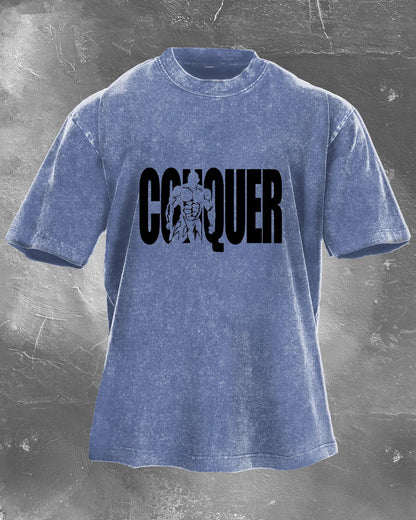 CONQUER MEN'S WASHED T - SHIRT - Ironfit