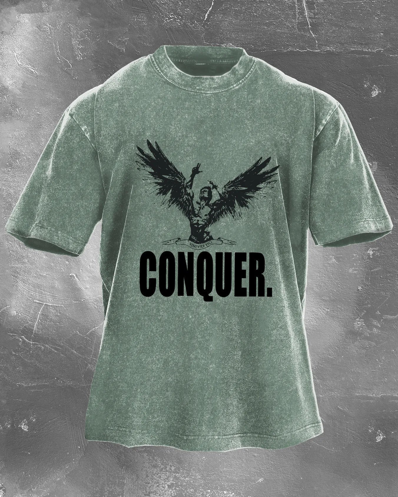 CONQUER MEN'S WASHED T - SHIRT - Ironfit