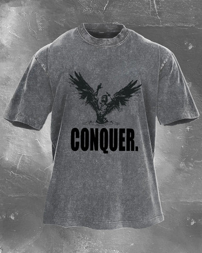 CONQUER MEN'S WASHED T - SHIRT - Ironfit