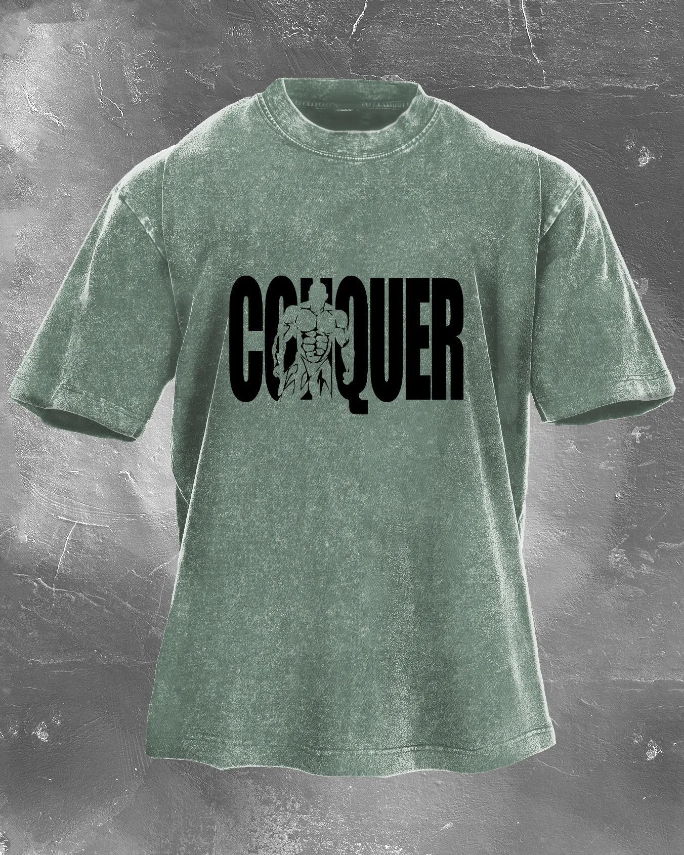 CONQUER MEN'S WASHED T - SHIRT - Ironfit