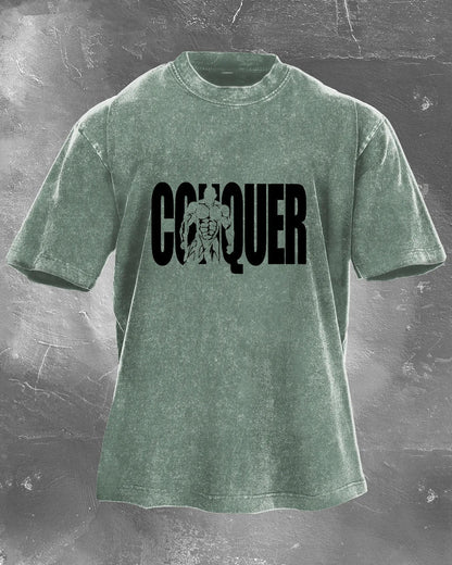 CONQUER MEN'S WASHED T - SHIRT - Ironfit