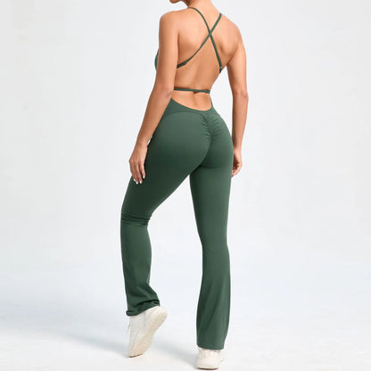 Cross V - back Scrunch Jumpsuit - Ironfit