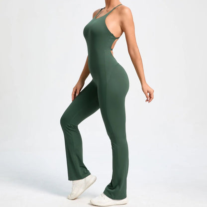 Cross V - back Scrunch Jumpsuit - Ironfit