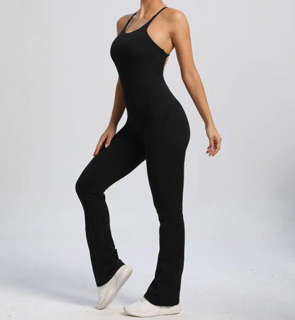 Cross V - back Scrunch Jumpsuit - Ironfit