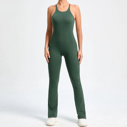 Cross V - back Scrunch Jumpsuit - Ironfit