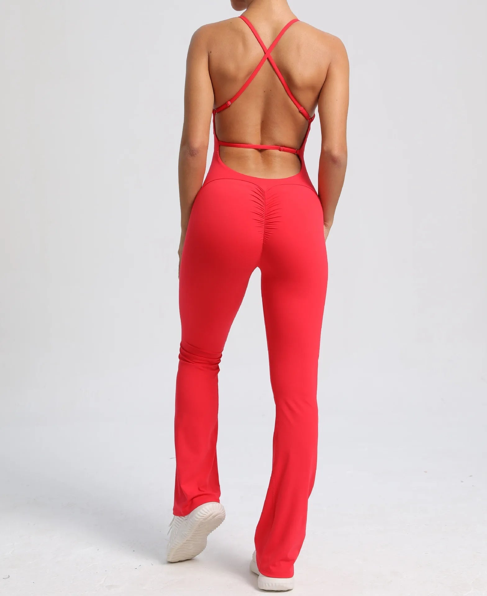 Cross V - back Scrunch Jumpsuit - Ironfit