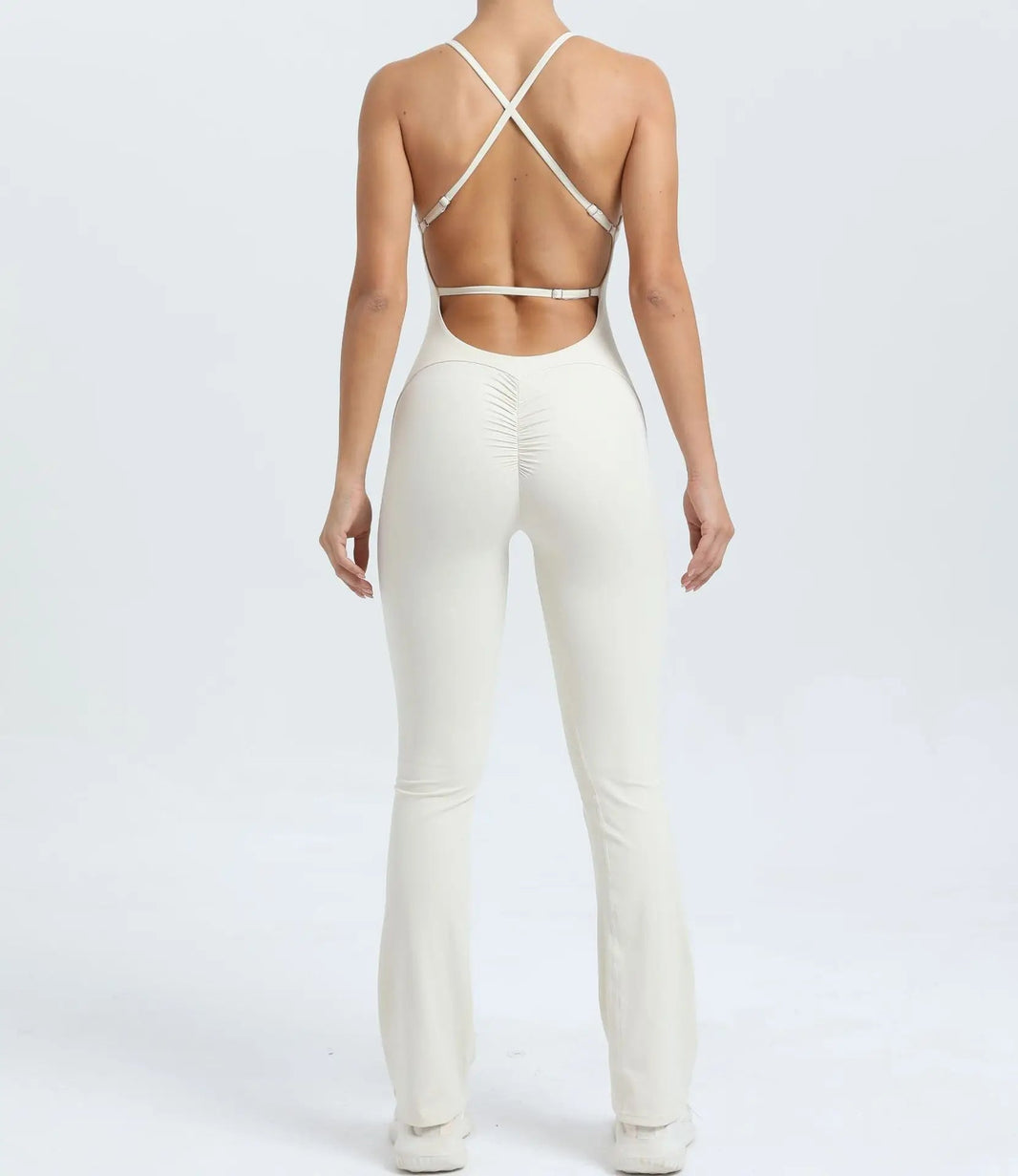 Cross V - Back Scrunch Jumpsuit - Gymfit