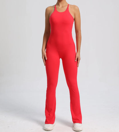 Cross V - back Scrunch Jumpsuit - Ironfit