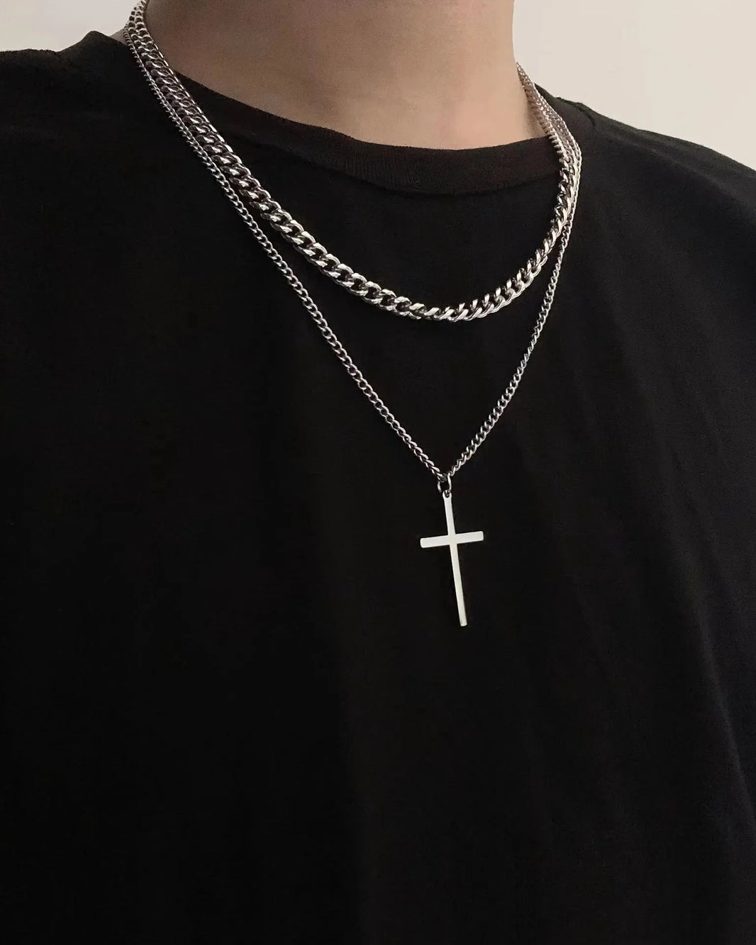 Cuban Double Cross Halskette - Ironfit