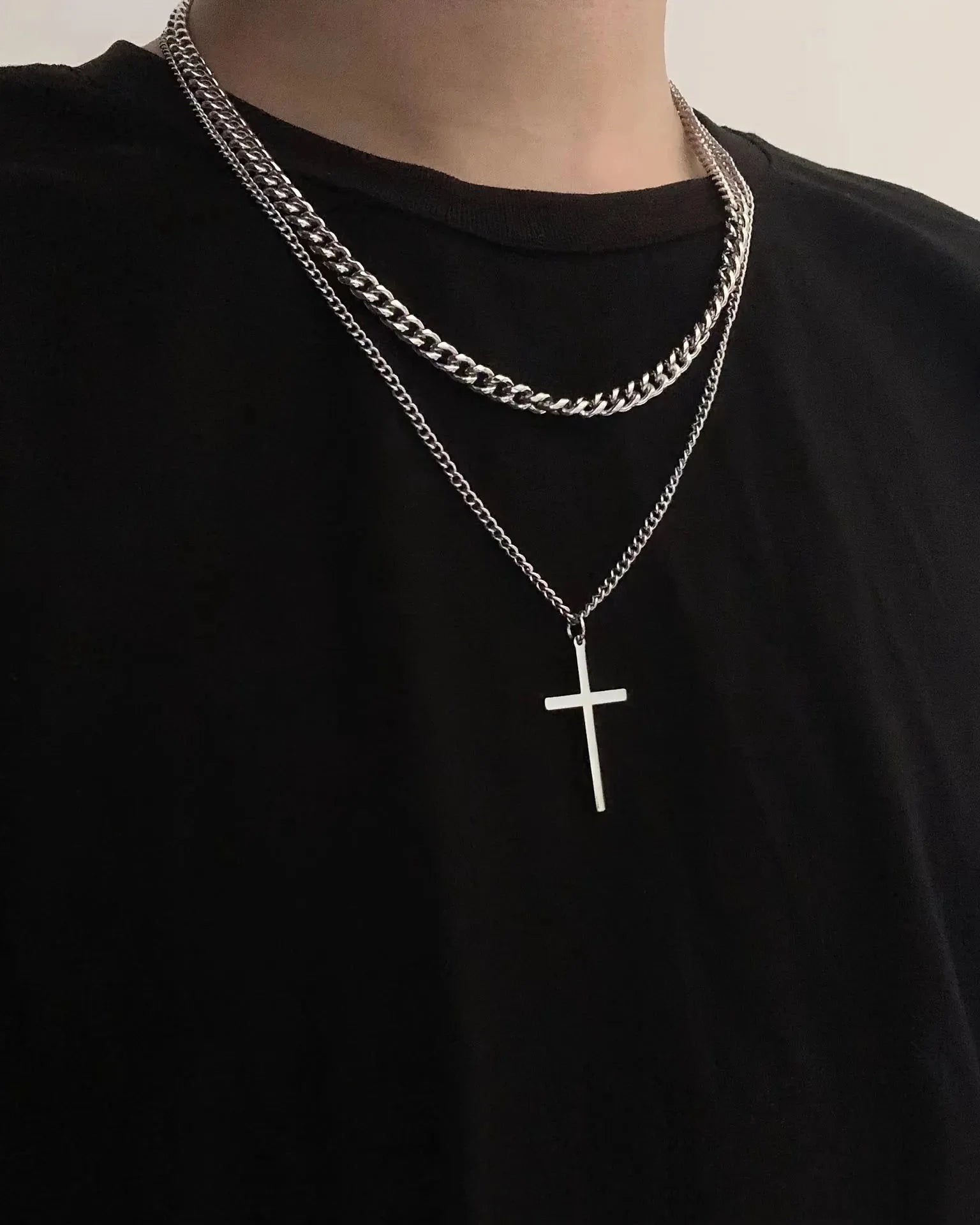 Cuban Double Cross Halskette - Ironfit