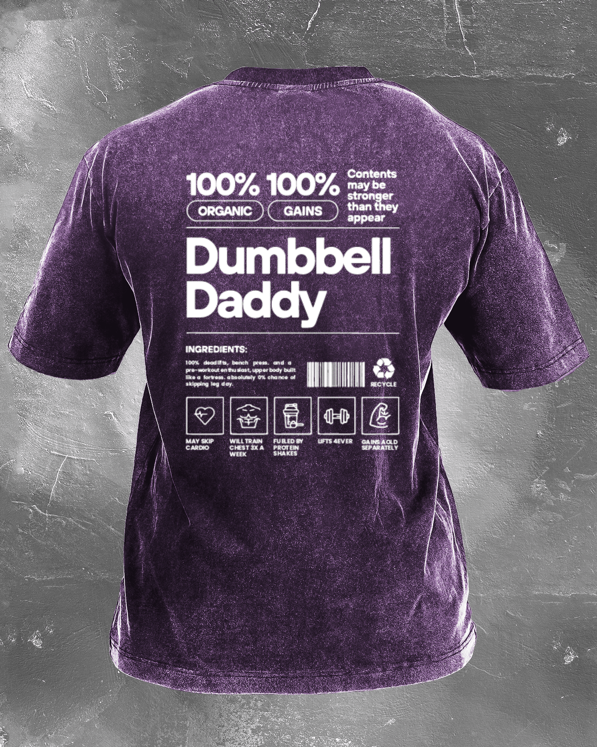 DUMBBELL DADDY WASHED T - SHIRT - Ironfit
