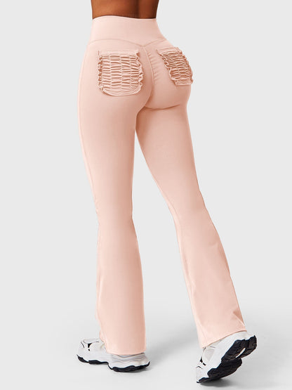 Elise Ruffle Pocket Flare Leggings - Ironfit