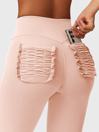 Elise Ruffle Pocket Flare Leggings - Ironfit