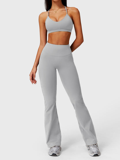 Elise Ruffle Pocket Flare Leggings - Ironfit