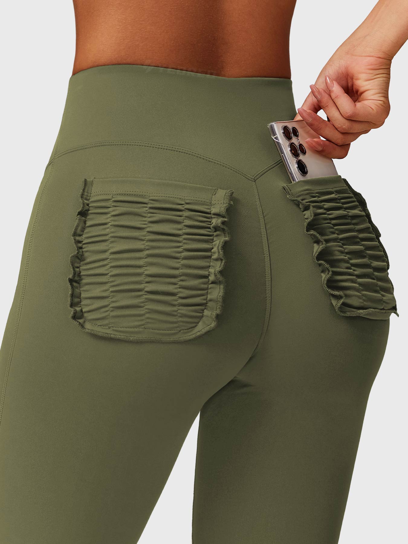 Elise Ruffle Pocket Flare Leggings - Ironfit