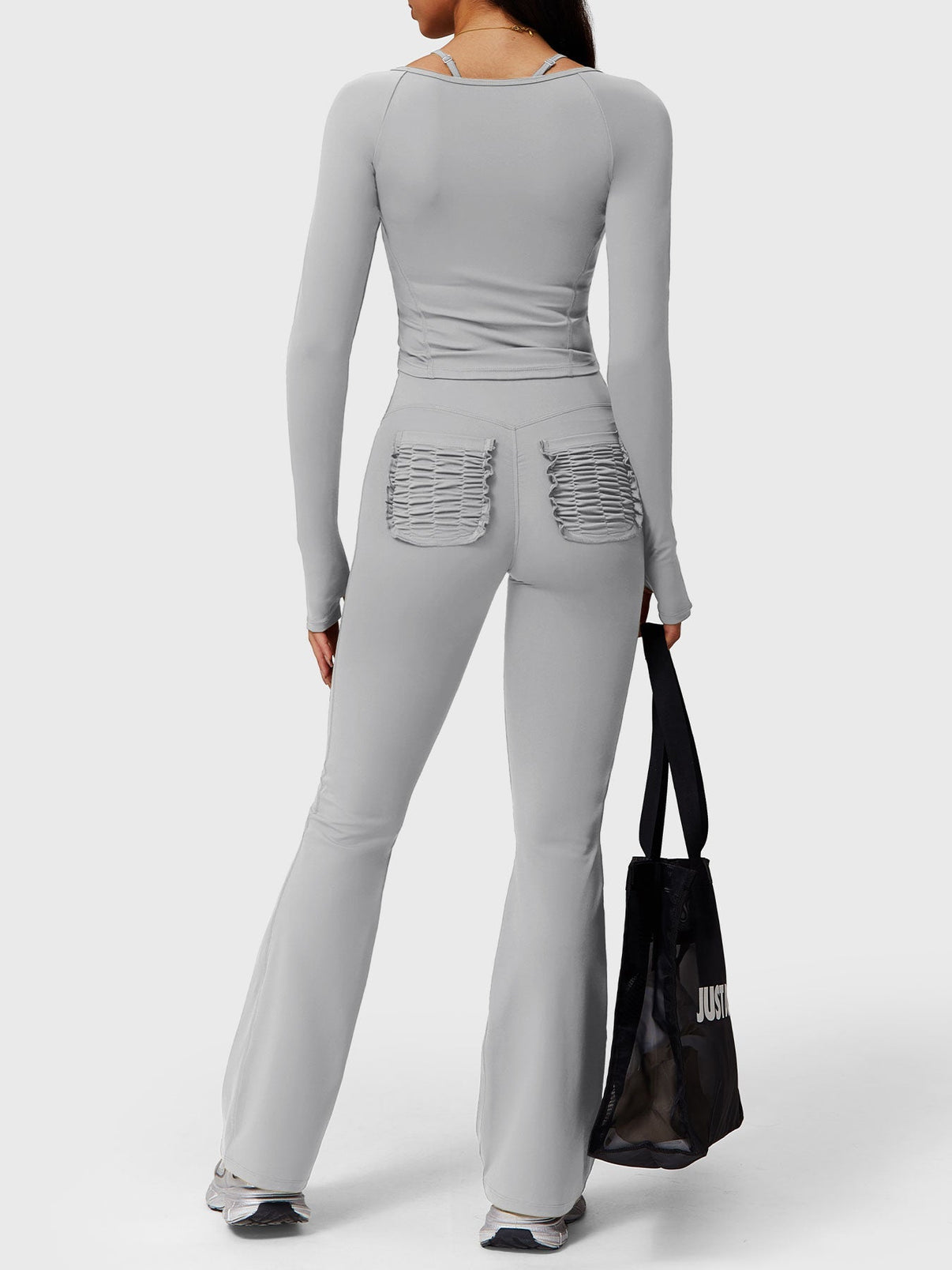Elise Ruffle Pocket Flare Leggings - Ironfit