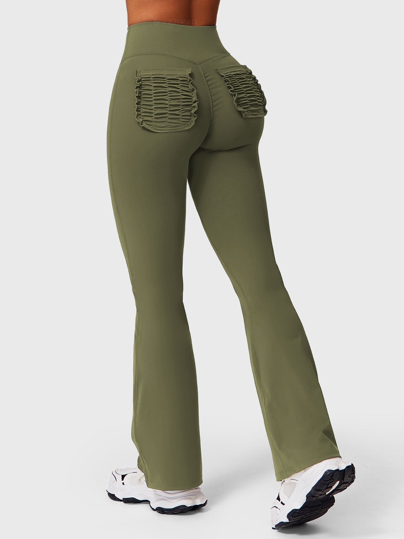 Elise Ruffle Pocket Flare Leggings - Ironfit