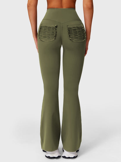 Elise Ruffle Pocket Flare Leggings - Ironfit