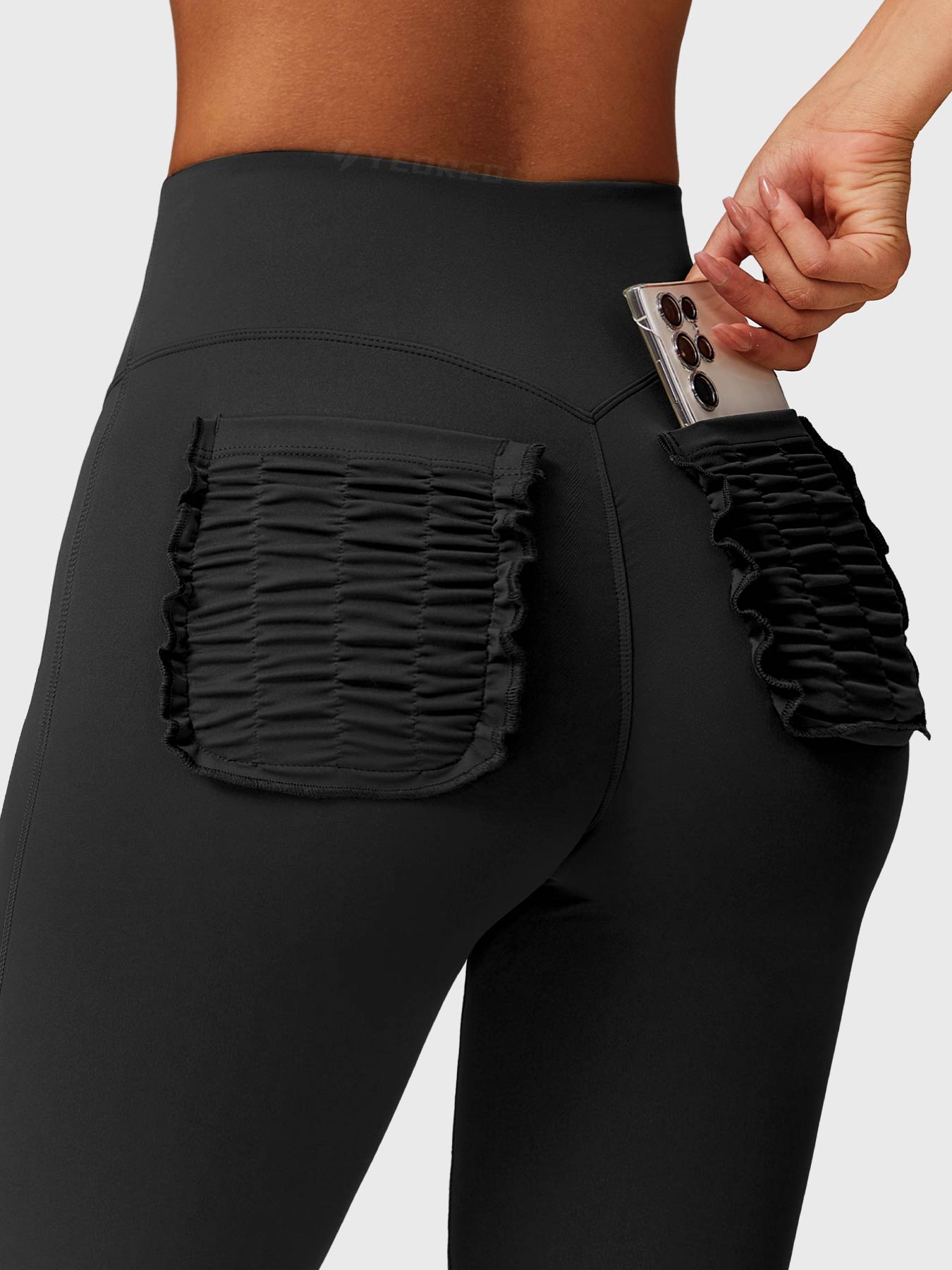 Elise Ruffle Pocket Flare Leggings - Ironfit