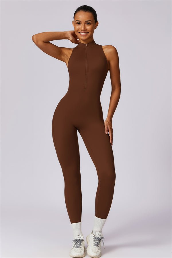 Emma Front Zip Jumpsuit - Gymfit