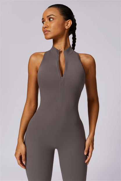 Emma Front Zip Jumpsuit - Gymfit