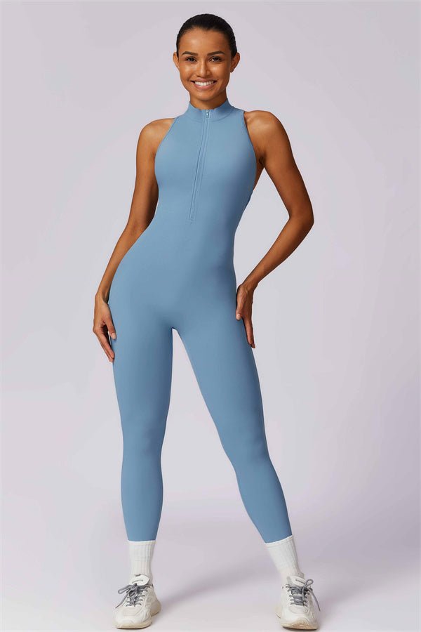Emma Front Zip Jumpsuit - Gymfit