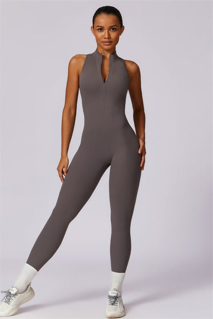 Emma Front Zip Jumpsuit - Gymfit