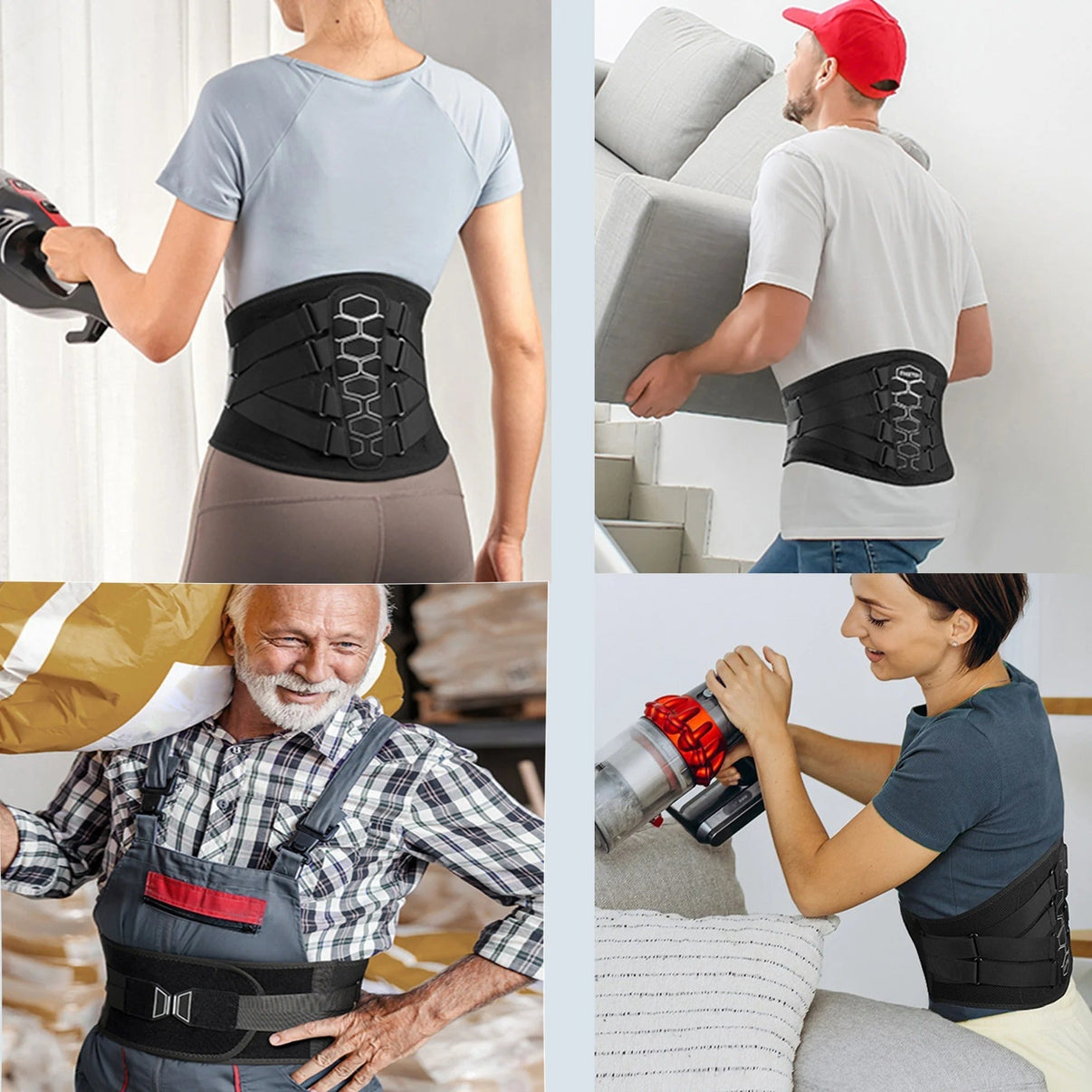 Ergonomische Rückenstütze mit integrierter Lendenstütze - Ironfit
