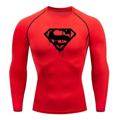 Superman Langärmliges Kompressionsshirt