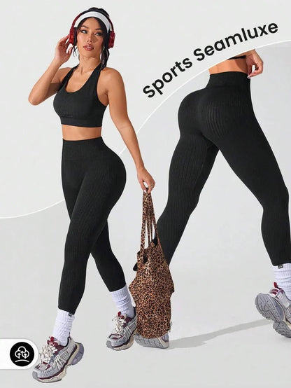 Gerippte nahtlose Leggings - Ironfit
