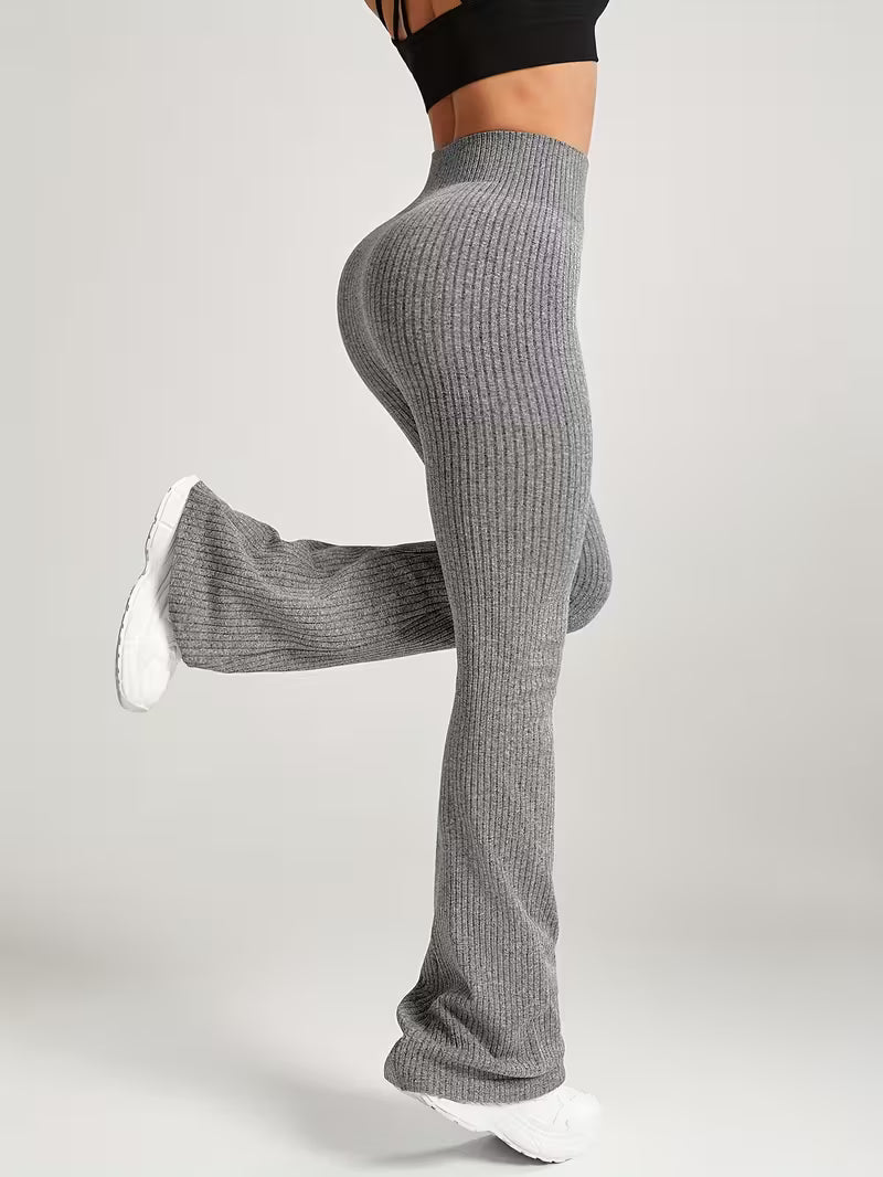 Gestreifte nahtlose Flare - Leggings - Ironfit