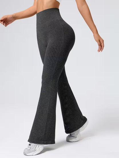 Gestreifte nahtlose Flare - Leggings - Ironfit