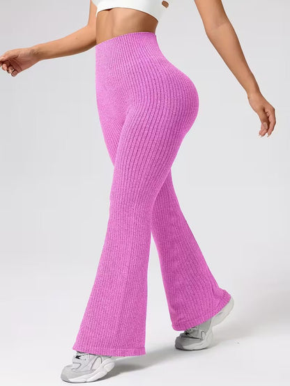 Gestreifte nahtlose Flare - Leggings - Ironfit