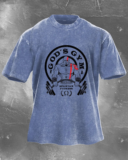 GOD'S GYM MEN'S WASHED T-SHIRT