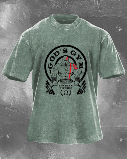 GOD'S GYM MEN'S WASHED T-SHIRT