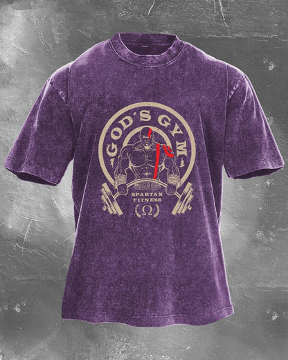 GOD'S GYM MEN'S WASHED T-SHIRT