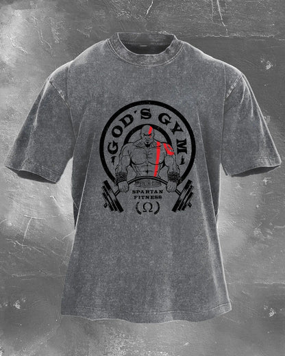 GOD'S GYM MEN'S WASHED T-SHIRT