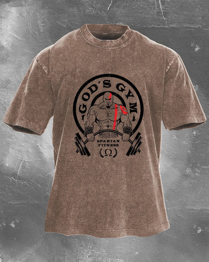 GOD'S GYM MEN'S WASHED T-SHIRT