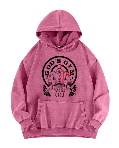 GOD'S GYM WASHED HOODIE - Ironfit