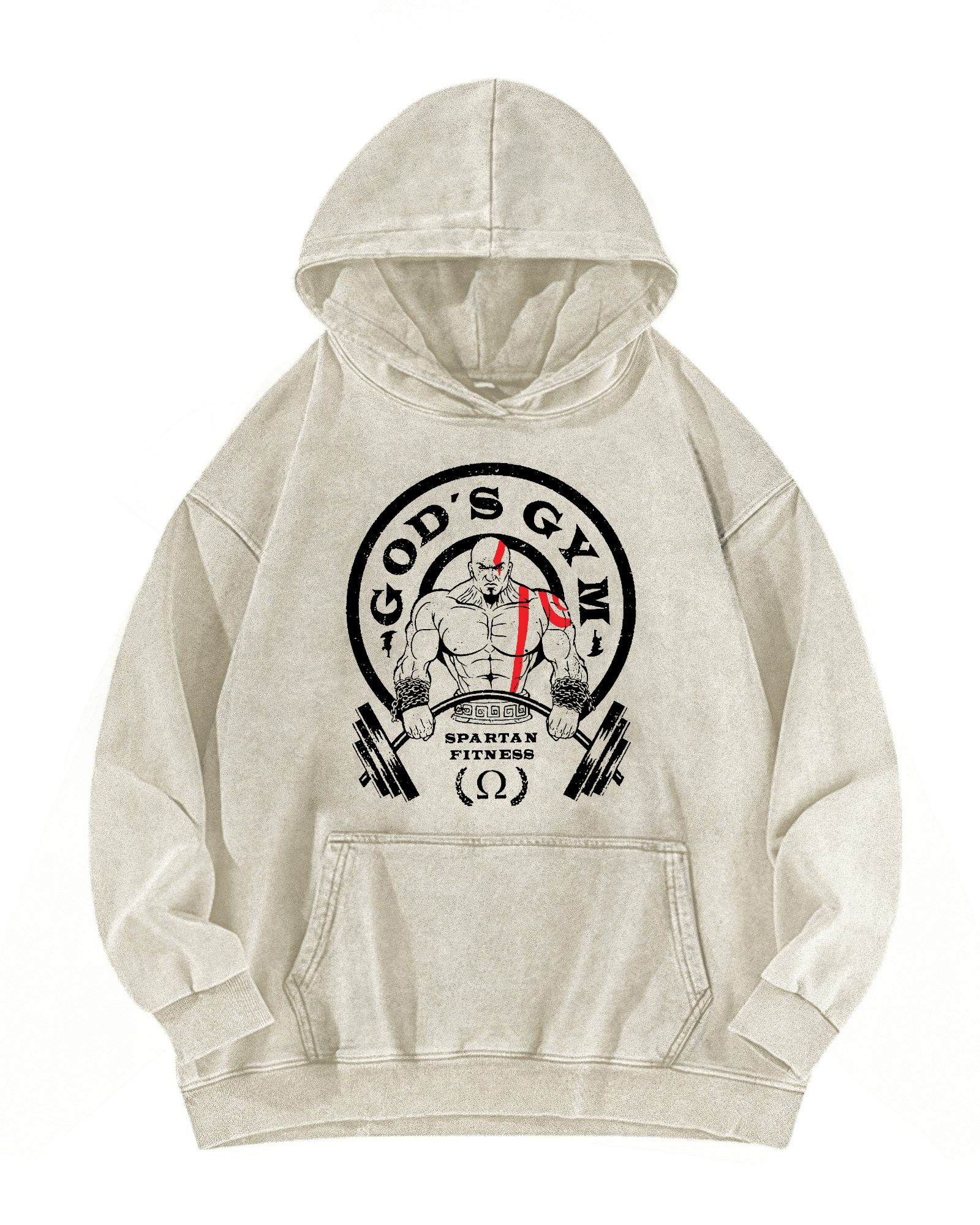 GOD'S GYM WASHED HOODIE - Ironfit
