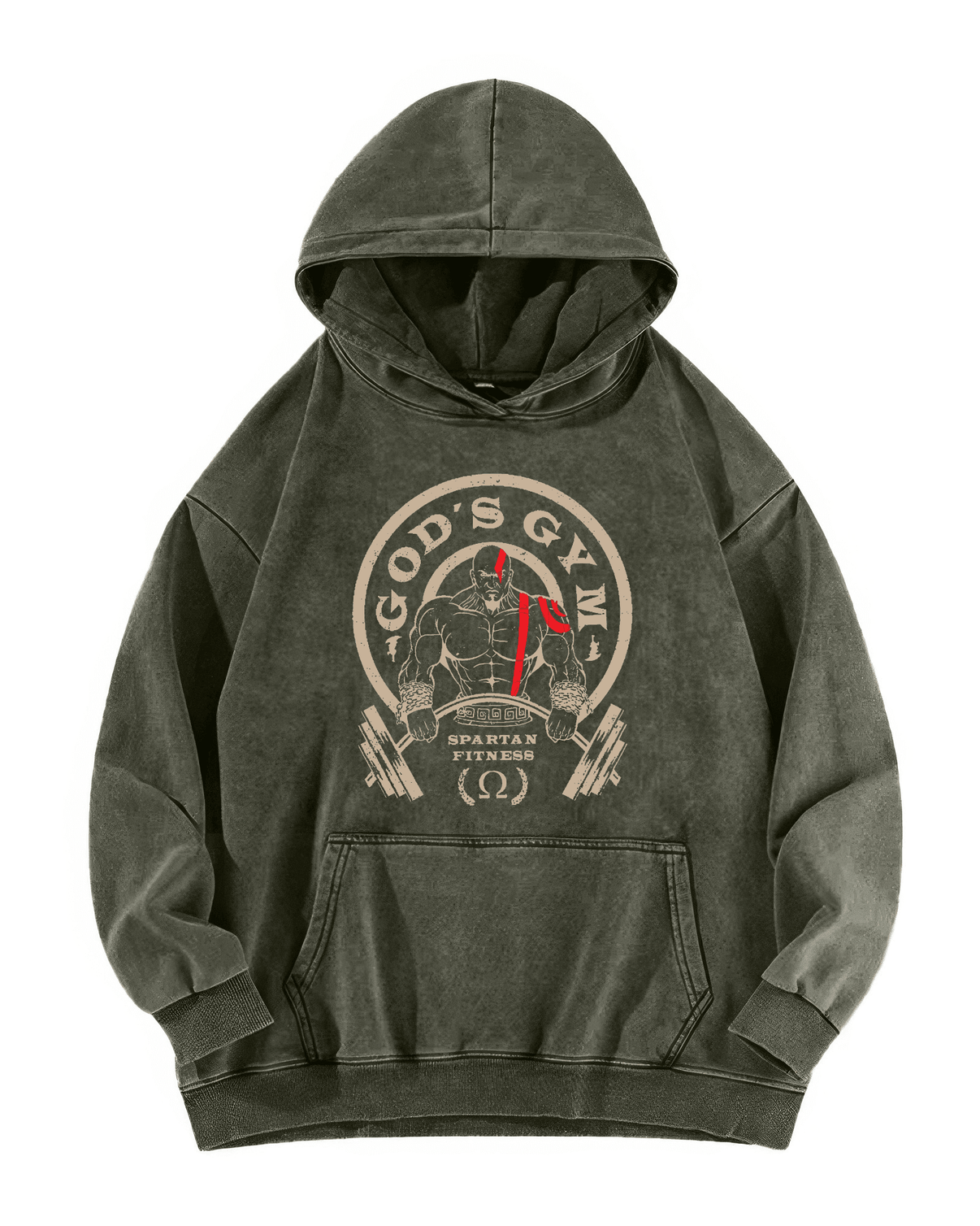 GOD'S GYM WASHED HOODIE - Ironfit