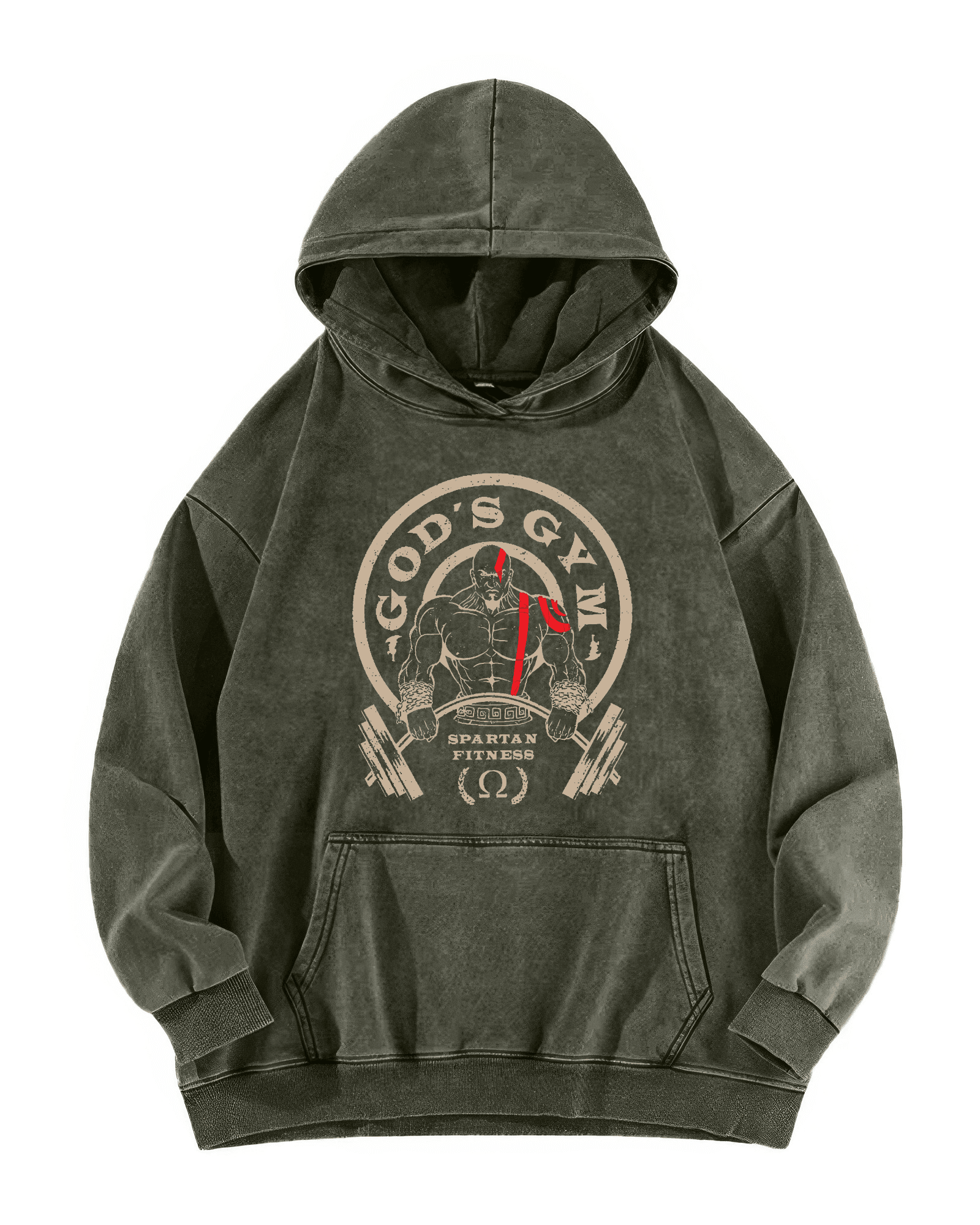 GOD'S GYM WASHED HOODIE - Ironfit