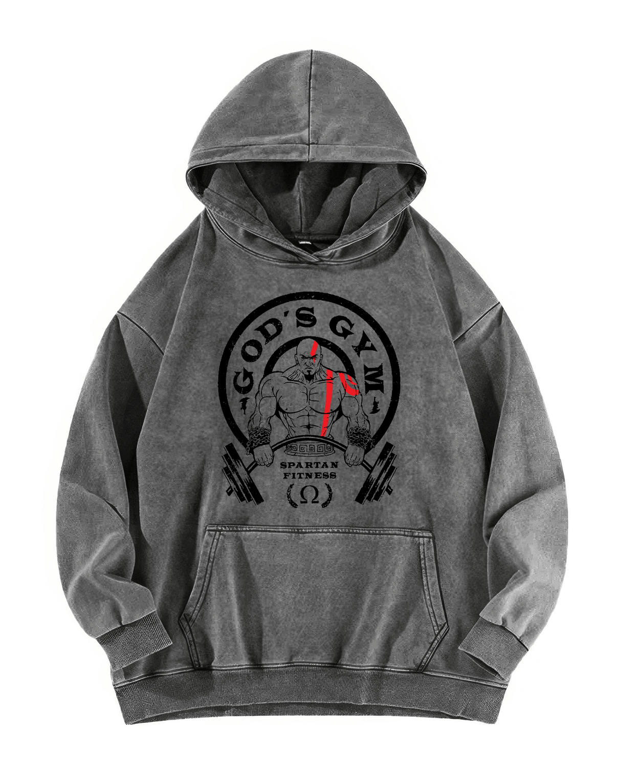 GOD'S GYM WASHED HOODIE - Ironfit