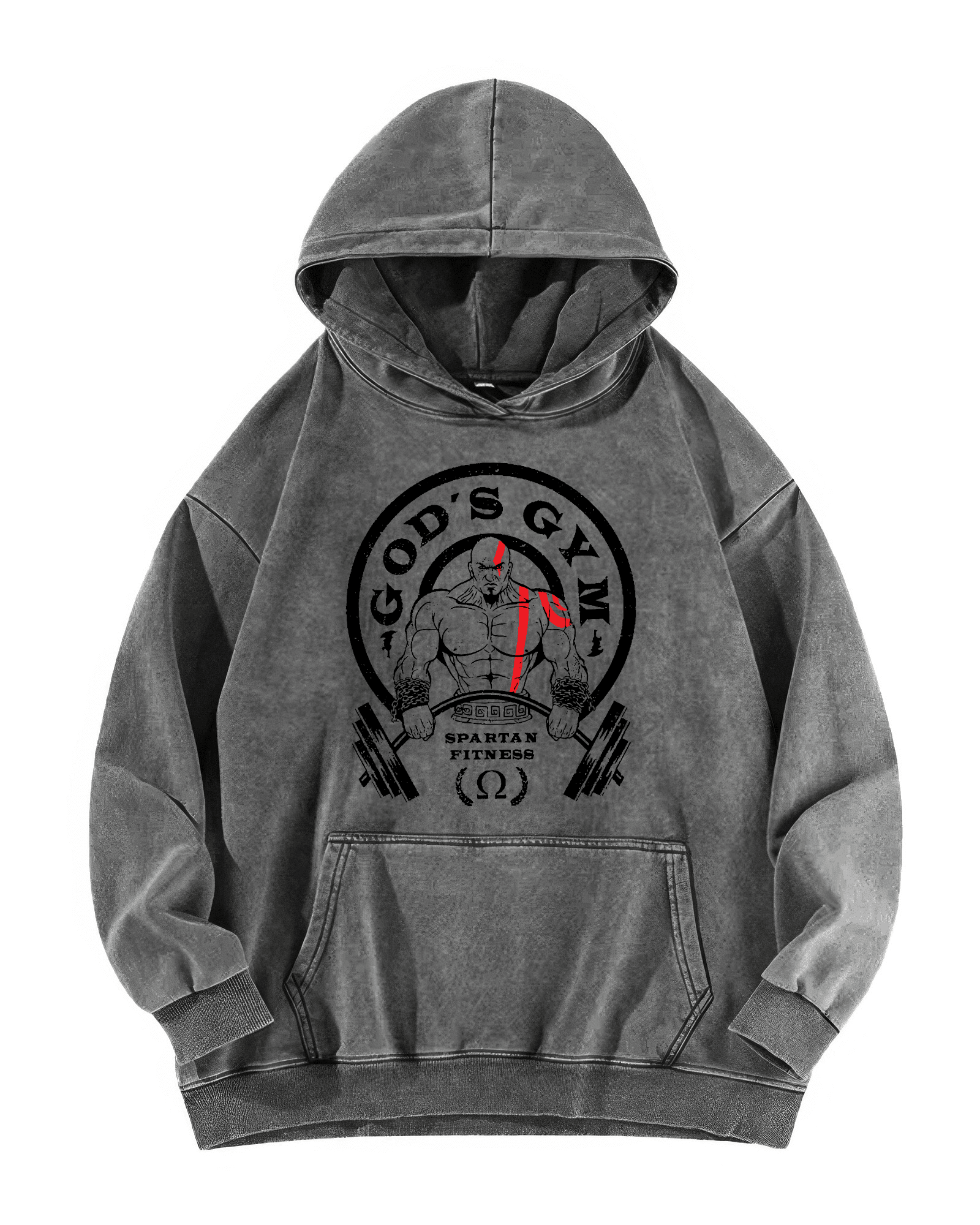 GOD'S GYM WASHED HOODIE - Ironfit
