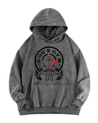 GOD'S GYM WASHED HOODIE - Ironfit
