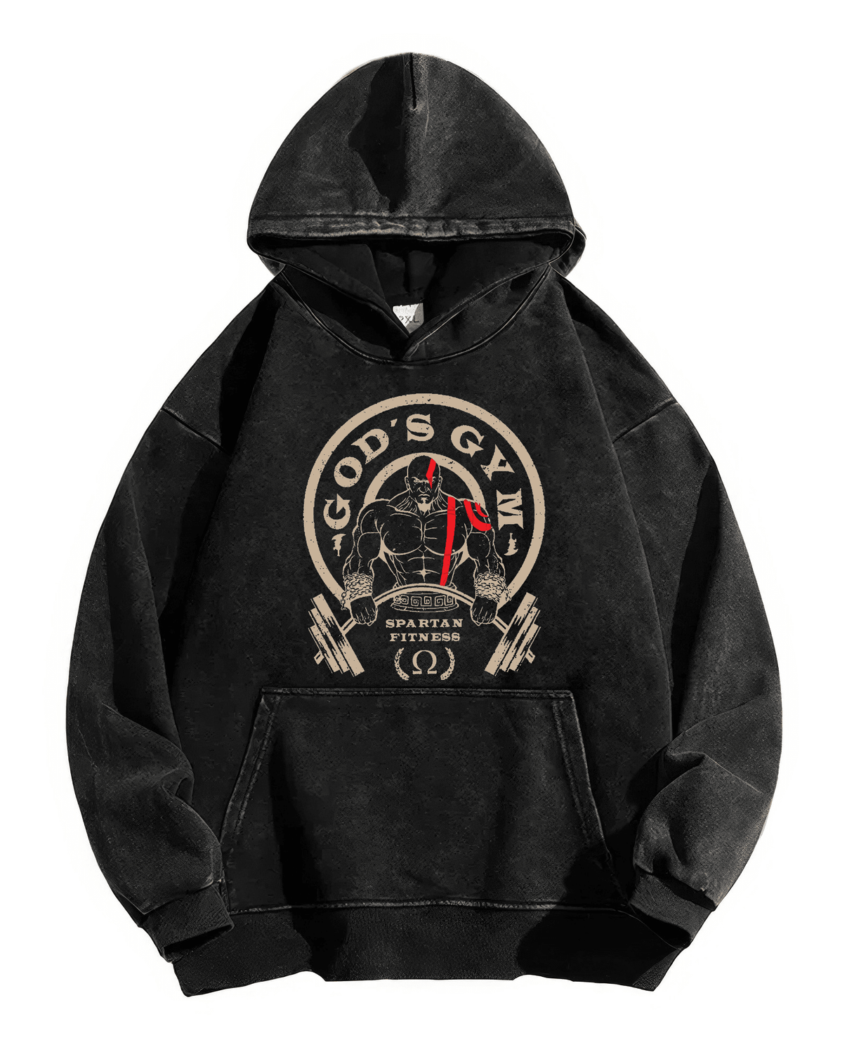 GOD'S GYM WASHED HOODIE - Ironfit